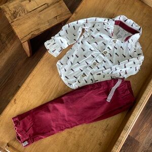 Tommy Bahama Christmas Tree Truck set for toddler boy